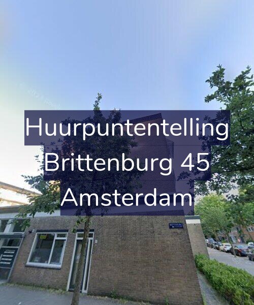 Foto gevel Huurpuntentelling voor Brittenburg 45, Amsterdam