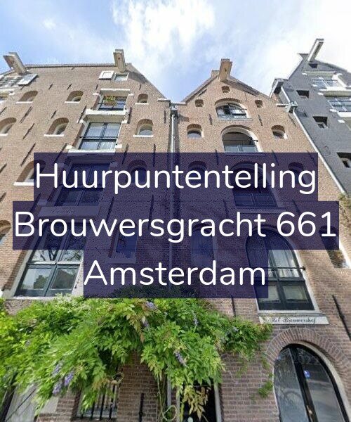 Foto gevel Huurpuntentelling voor Brouwersgracht 661, Amsterdam