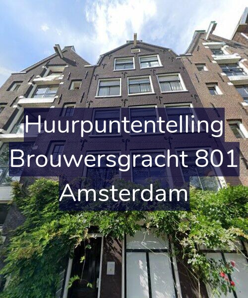 Foto gevel Huurpuntentelling voor Brouwersgracht 801, Amsterdam