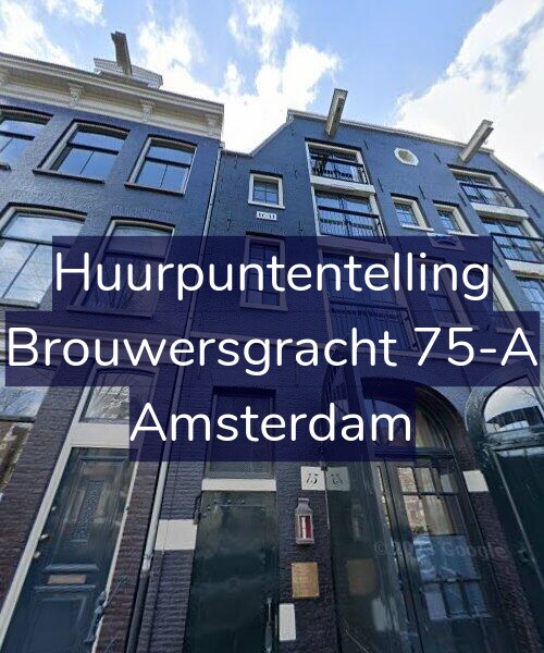 Foto gevel Huurpuntentelling voor Brouwersgracht 75-A, Amsterdam