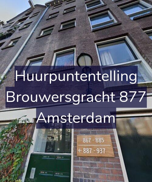 Foto gevel Huurpuntentelling voor Brouwersgracht 877, Amsterdam