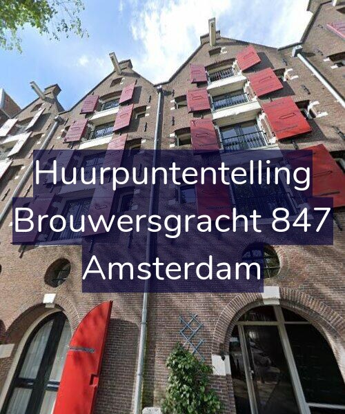 Foto gevel Huurpuntentelling voor Brouwersgracht 847, Amsterdam