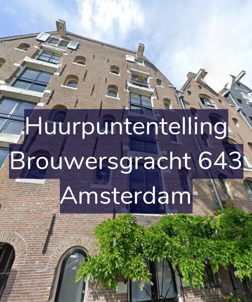 Foto gevel Huurpuntentelling voor Brouwersgracht 643, Amsterdam