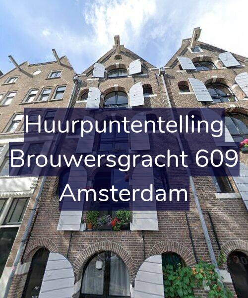 Foto gevel Huurpuntentelling voor Brouwersgracht 609, Amsterdam