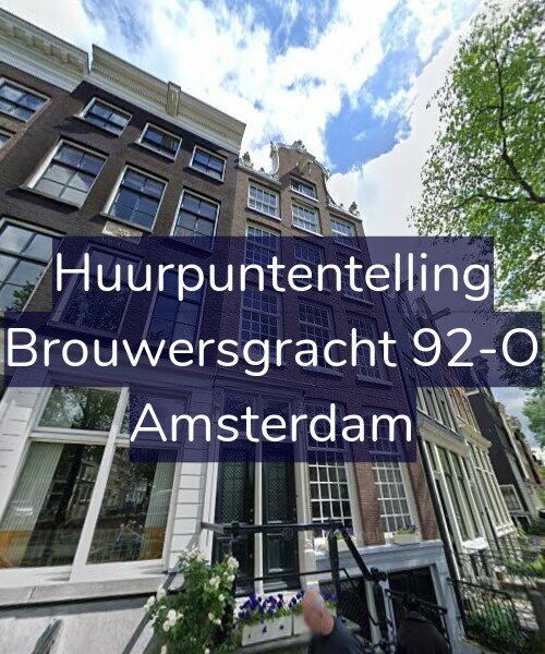 Foto gevel Huurpuntentelling voor Brouwersgracht 92-O, Amsterdam