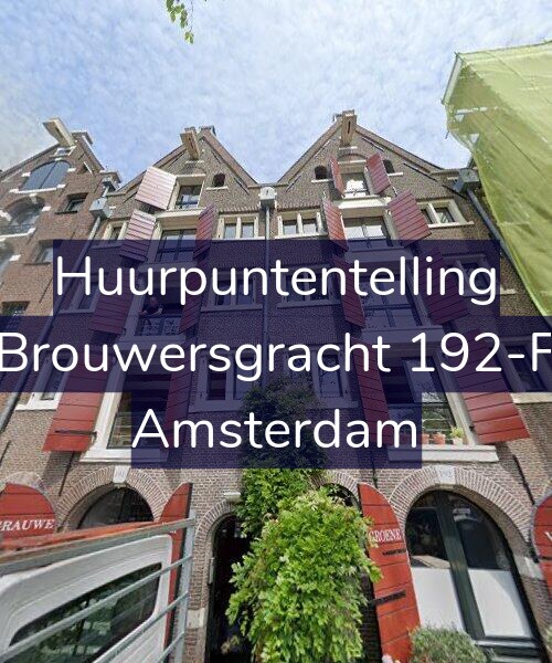 Foto gevel Huurpuntentelling voor Brouwersgracht 192-F, Amsterdam