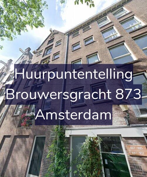 Foto gevel Huurpuntentelling voor Brouwersgracht 873, Amsterdam