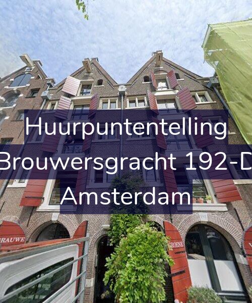 Foto gevel Huurpuntentelling voor Brouwersgracht 192-D, Amsterdam