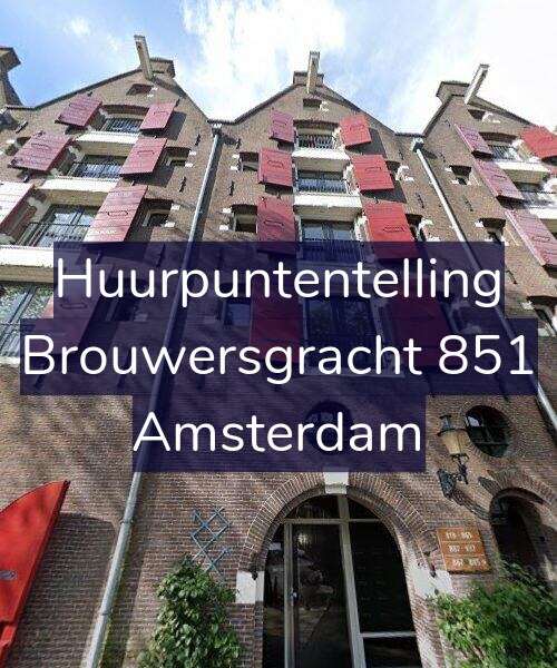 Foto gevel Huurpuntentelling voor Brouwersgracht 851, Amsterdam