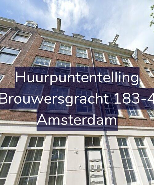 Foto gevel Huurpuntentelling voor Brouwersgracht 183-4, Amsterdam