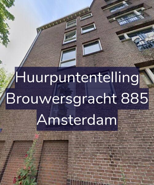 Foto gevel Huurpuntentelling voor Brouwersgracht 885, Amsterdam