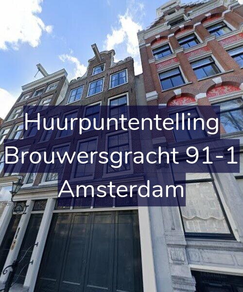 Foto gevel Huurpuntentelling voor Brouwersgracht 91-1, Amsterdam