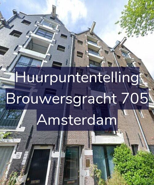 Foto gevel Huurpuntentelling voor Brouwersgracht 705, Amsterdam