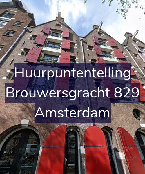 Foto gevel Huurpuntentelling voor Brouwersgracht 829, Amsterdam