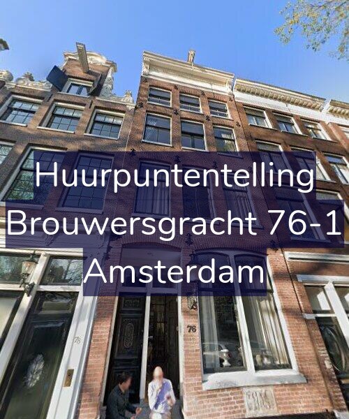 Foto gevel Huurpuntentelling voor Brouwersgracht 76-1, Amsterdam