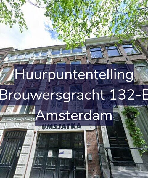 Foto gevel Huurpuntentelling voor Brouwersgracht 132-E, Amsterdam
