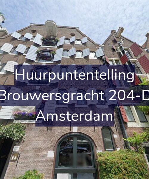 Foto gevel Huurpuntentelling voor Brouwersgracht 204-D, Amsterdam