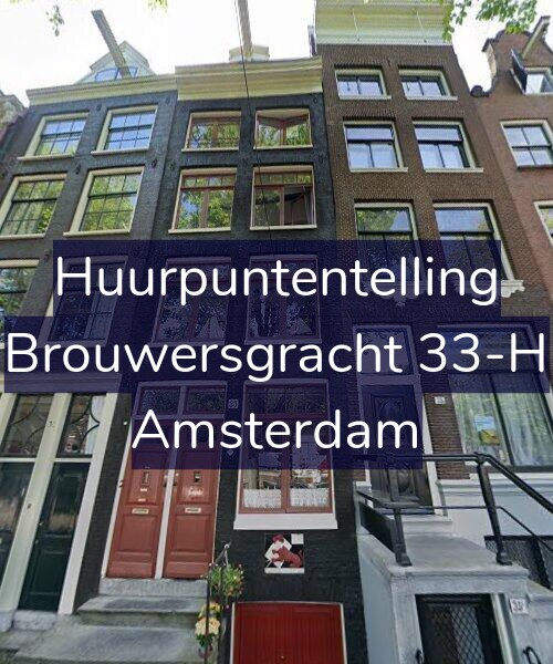 Foto gevel Huurpuntentelling voor Brouwersgracht 33-H, Amsterdam