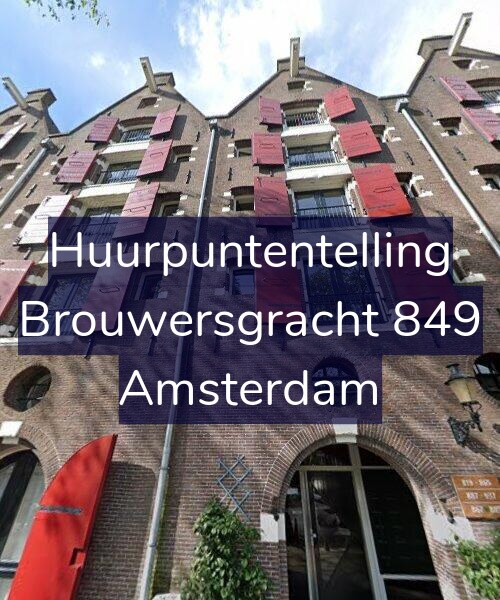 Foto gevel Huurpuntentelling voor Brouwersgracht 849, Amsterdam