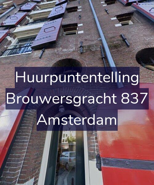 Foto gevel Huurpuntentelling voor Brouwersgracht 837, Amsterdam
