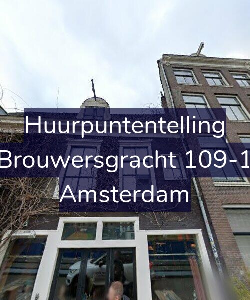 Foto gevel Huurpuntentelling voor Brouwersgracht 109-1, Amsterdam