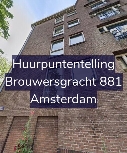 Foto gevel Huurpuntentelling voor Brouwersgracht 881, Amsterdam