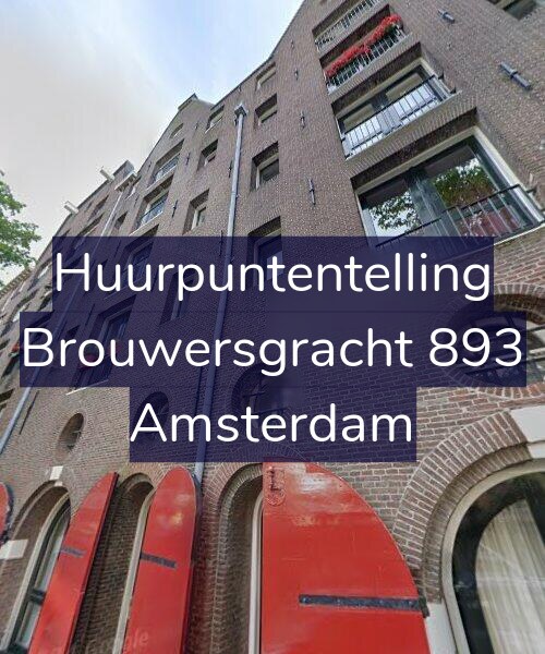 Foto gevel Huurpuntentelling voor Brouwersgracht 893, Amsterdam