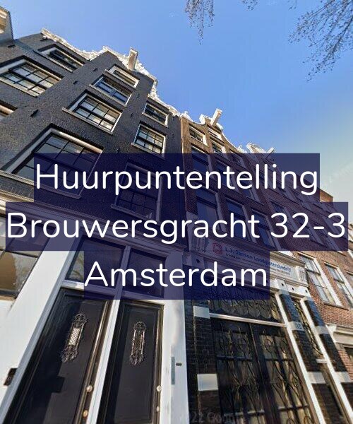 Foto gevel Huurpuntentelling voor Brouwersgracht 32-3, Amsterdam