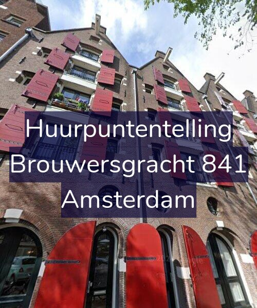 Foto gevel Huurpuntentelling voor Brouwersgracht 841, Amsterdam
