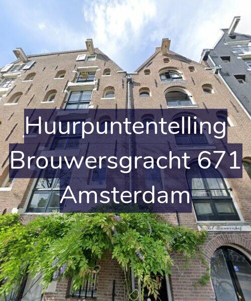 Foto gevel Huurpuntentelling voor Brouwersgracht 671, Amsterdam