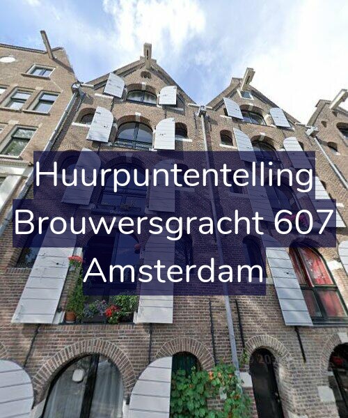 Foto gevel Huurpuntentelling voor Brouwersgracht 607, Amsterdam