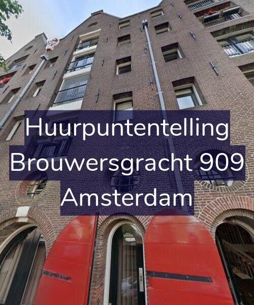 Foto gevel Huurpuntentelling voor Brouwersgracht 909, Amsterdam
