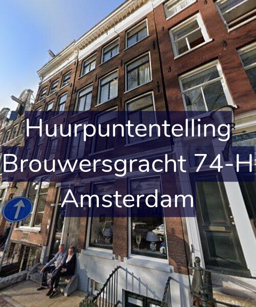 Foto gevel Huurpuntentelling voor Brouwersgracht 74-H, Amsterdam