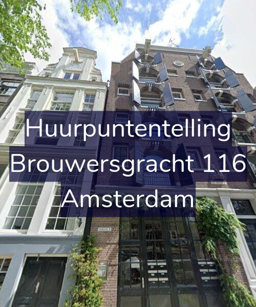 Foto gevel Huurpuntentelling voor Brouwersgracht 116, Amsterdam