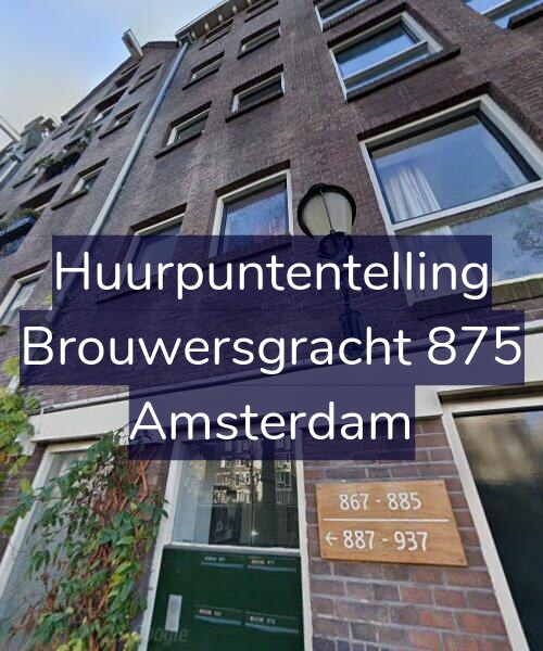 Foto gevel Huurpuntentelling voor Brouwersgracht 875, Amsterdam