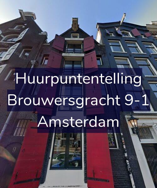 Foto gevel Huurpuntentelling voor Brouwersgracht 9-1, Amsterdam