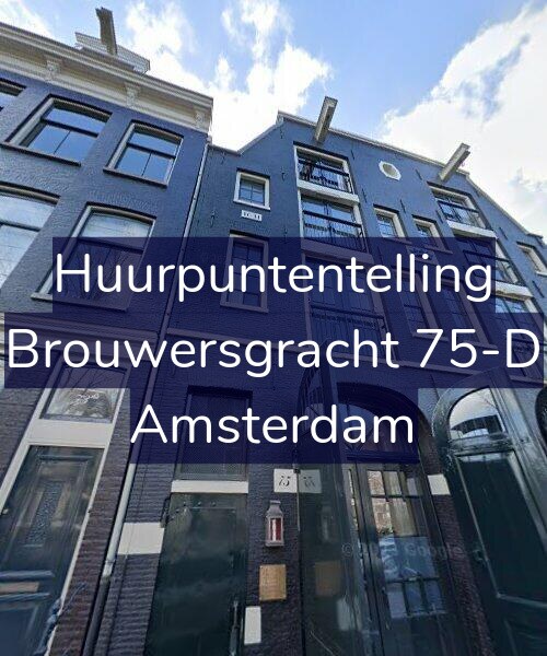 Foto gevel Huurpuntentelling voor Brouwersgracht 75-D, Amsterdam