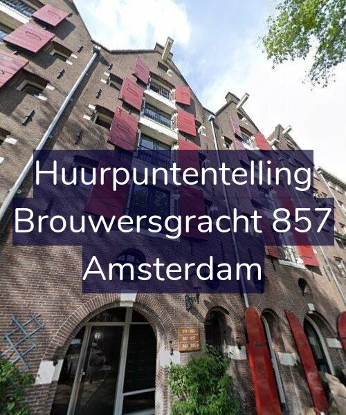 Foto gevel Huurpuntentelling voor Brouwersgracht 857, Amsterdam