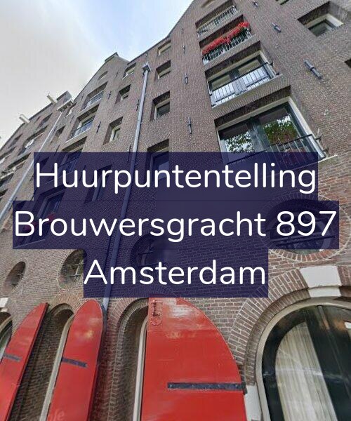 Foto gevel Huurpuntentelling voor Brouwersgracht 897, Amsterdam