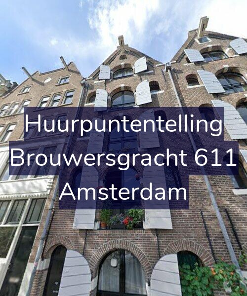 Foto gevel Huurpuntentelling voor Brouwersgracht 611, Amsterdam
