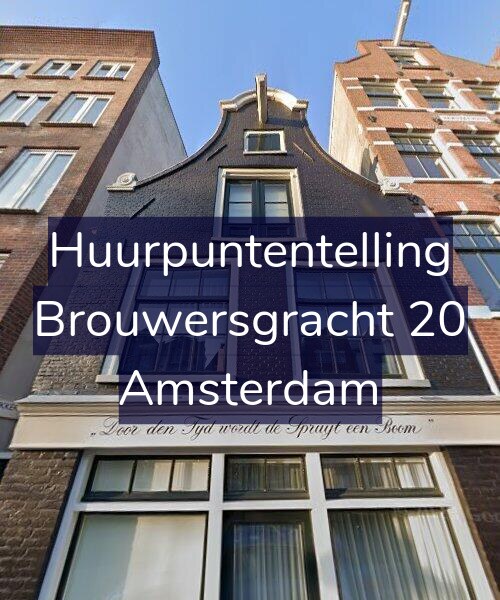 Foto gevel Huurpuntentelling voor Brouwersgracht 20, Amsterdam