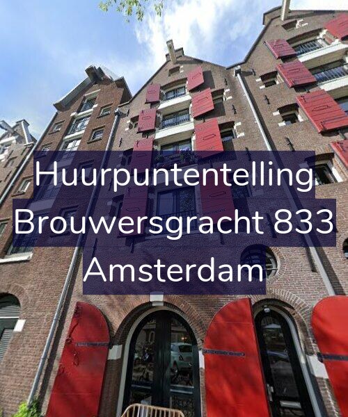 Foto gevel Huurpuntentelling voor Brouwersgracht 833, Amsterdam