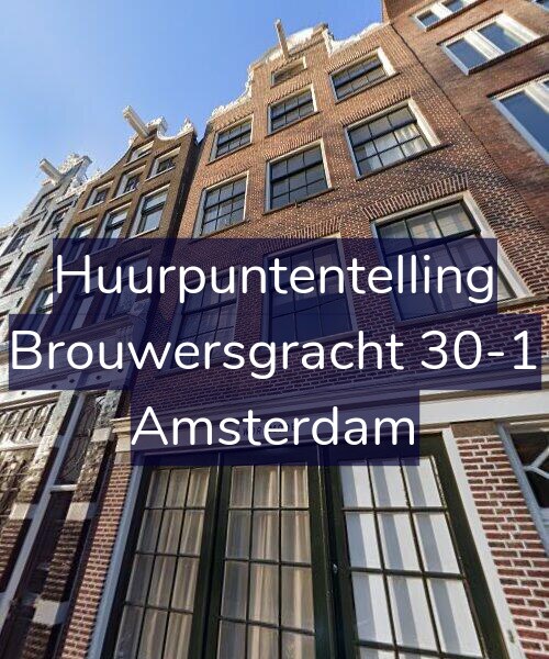 Foto gevel Huurpuntentelling voor Brouwersgracht 30-1, Amsterdam