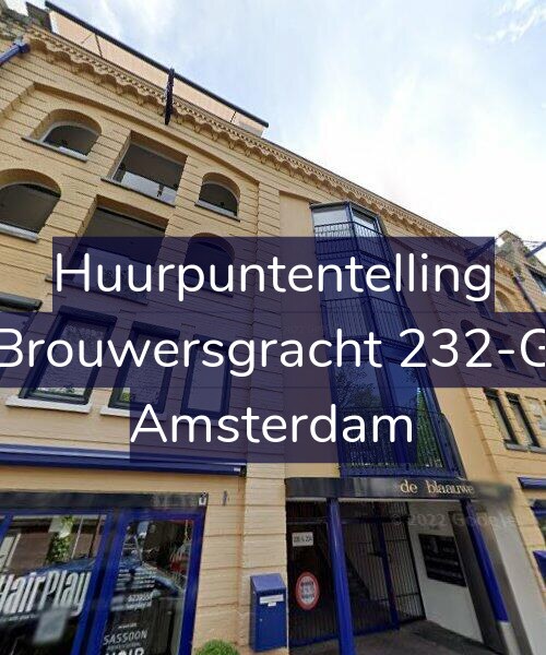 Foto gevel Huurpuntentelling voor Brouwersgracht 232-G, Amsterdam
