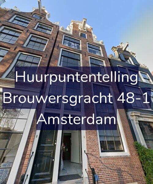 Foto gevel Huurpuntentelling voor Brouwersgracht 48-1, Amsterdam