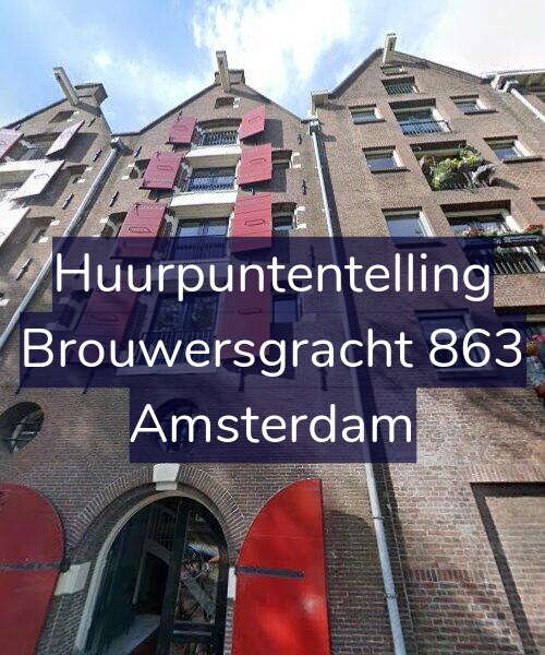 Foto gevel Huurpuntentelling voor Brouwersgracht 863, Amsterdam