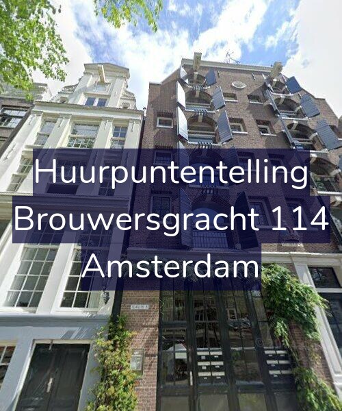 Foto gevel Huurpuntentelling voor Brouwersgracht 114, Amsterdam