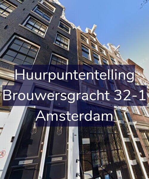Foto gevel Huurpuntentelling voor Brouwersgracht 32-1, Amsterdam