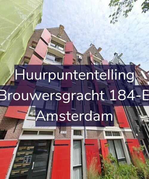 Foto gevel Huurpuntentelling voor Brouwersgracht 184-B, Amsterdam