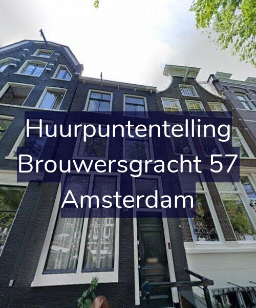 Foto gevel Huurpuntentelling voor Brouwersgracht 57, Amsterdam